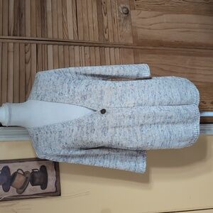 J. Jill Cream Marled Knit Long Cardigan M